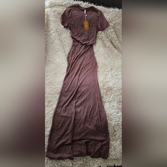 REORIA Crew Neck Lounge Maxi Dress #1029 - Picture 2 of 11